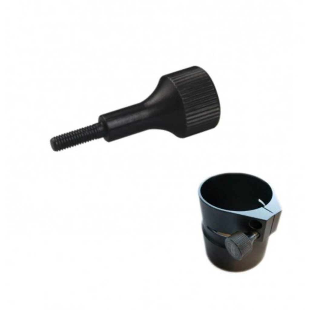 Sytong Oculairadapter Quick-Lock set met oculairklem en borgschroef in zwart