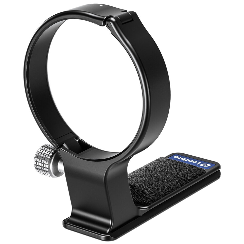Leofoto NFC-01 Objektivfuß zijaanzicht met stevige aluminium ring en gripvlak