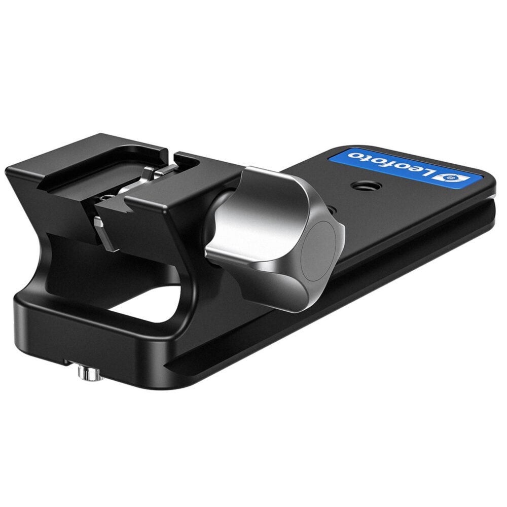 Leofoto NF-05L Lensvoet zijaanzicht met aluminium klemconstructie