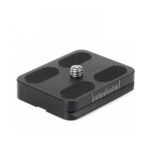 Leofoto DC-38Q+BPL-50 Snelkoppeling onderaanzicht met antislip pad en 1/4" schroef