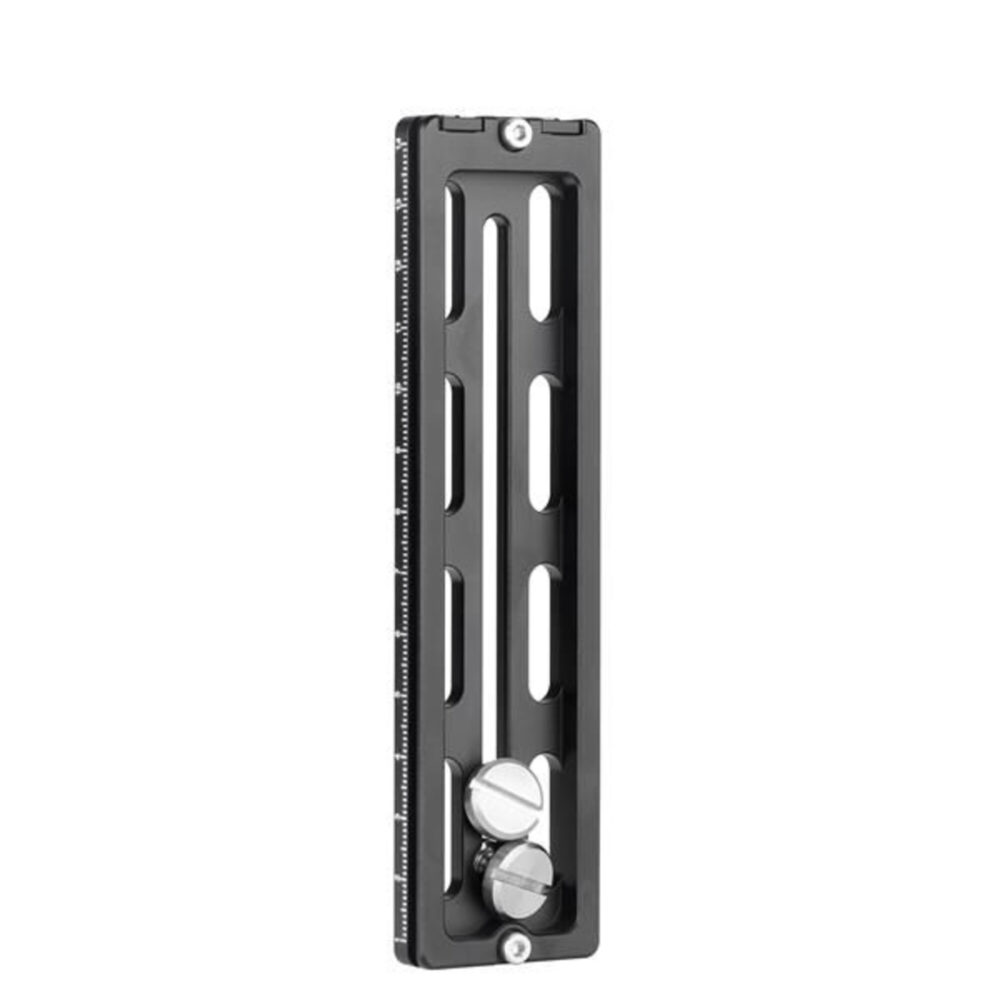 Leofoto PL-150 bovenaanzicht met verstelbare 1/4-inch schroef voor lensmontage