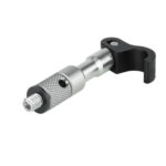 Leofoto HK-01 haak zijaanzicht met 1/4" aansluiting en zwarte ophangbeugel