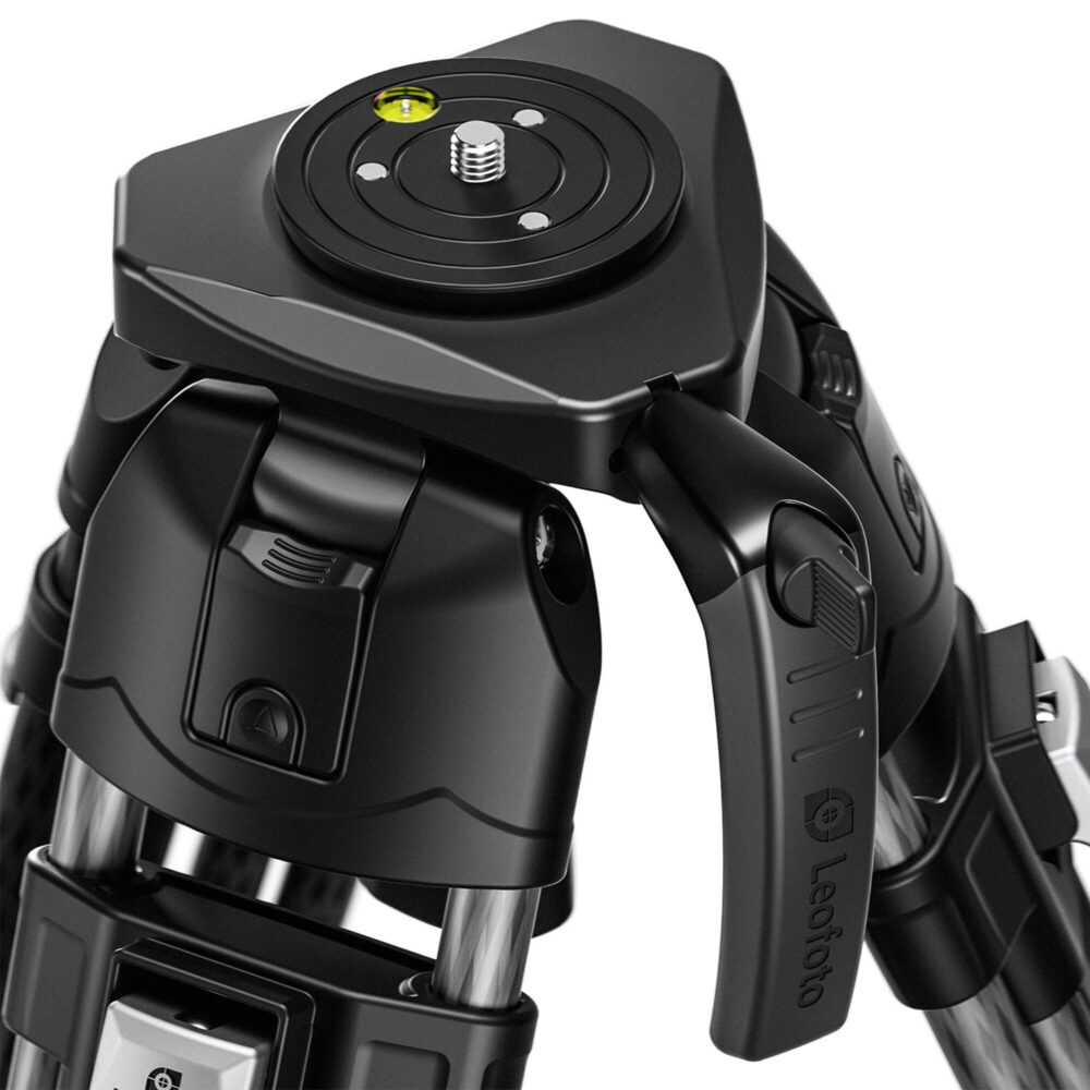 Leofoto HP-01 Handvat gemonteerd op statiefkop voor eenvoudig transport