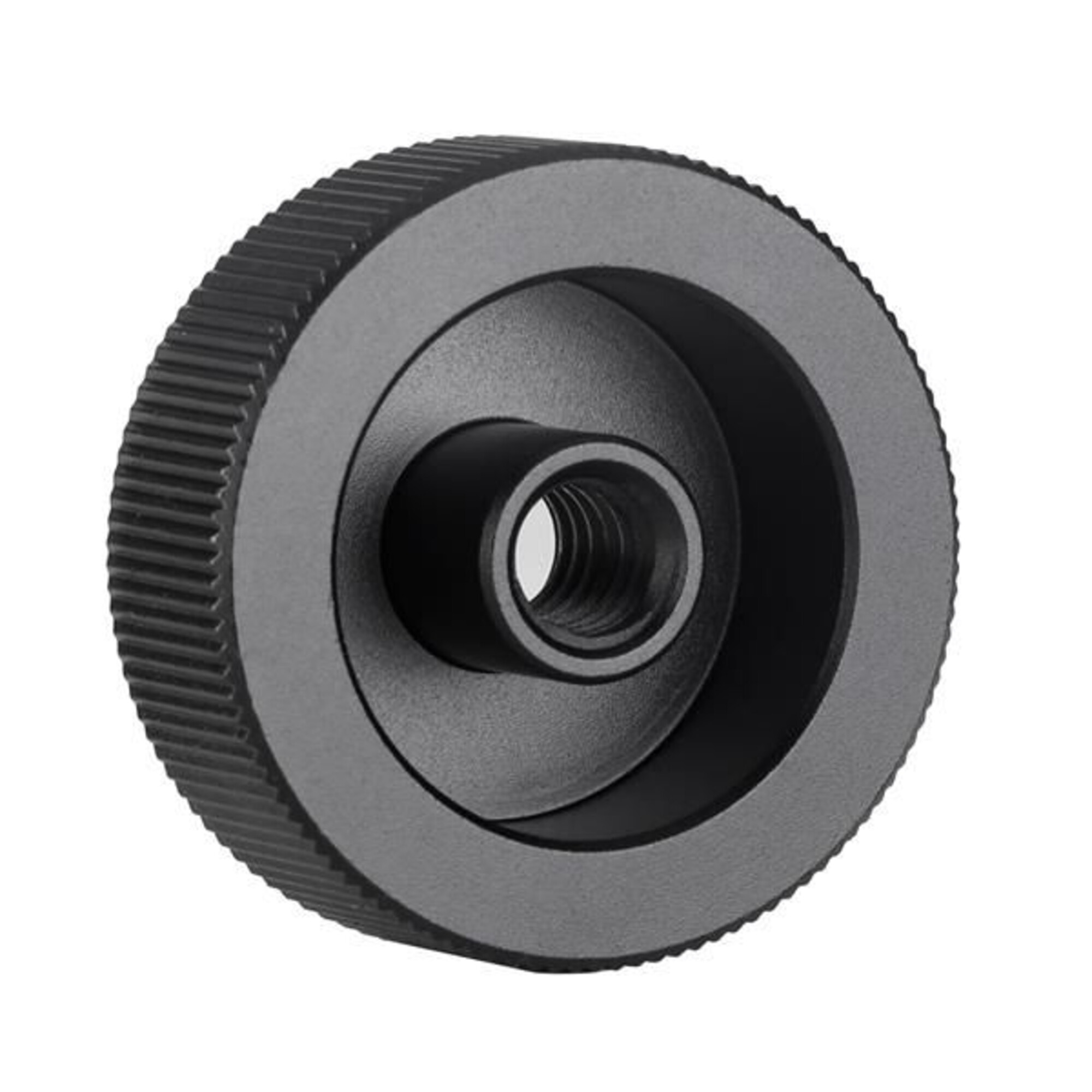 Leofoto CF-5 adapter achteraanzicht met verzonken female 1/4" schroefgat