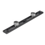 Leofoto NP-400 objectiefplaat met gemonteerde accessoires en bevestigingspunten