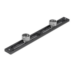 Leofoto NP-400 objectiefplaat met gemonteerde accessoires en bevestigingspunten