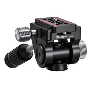 Leofoto SW-02 zijaanzicht met 70mm snelwisselplaat en frictie-instelling