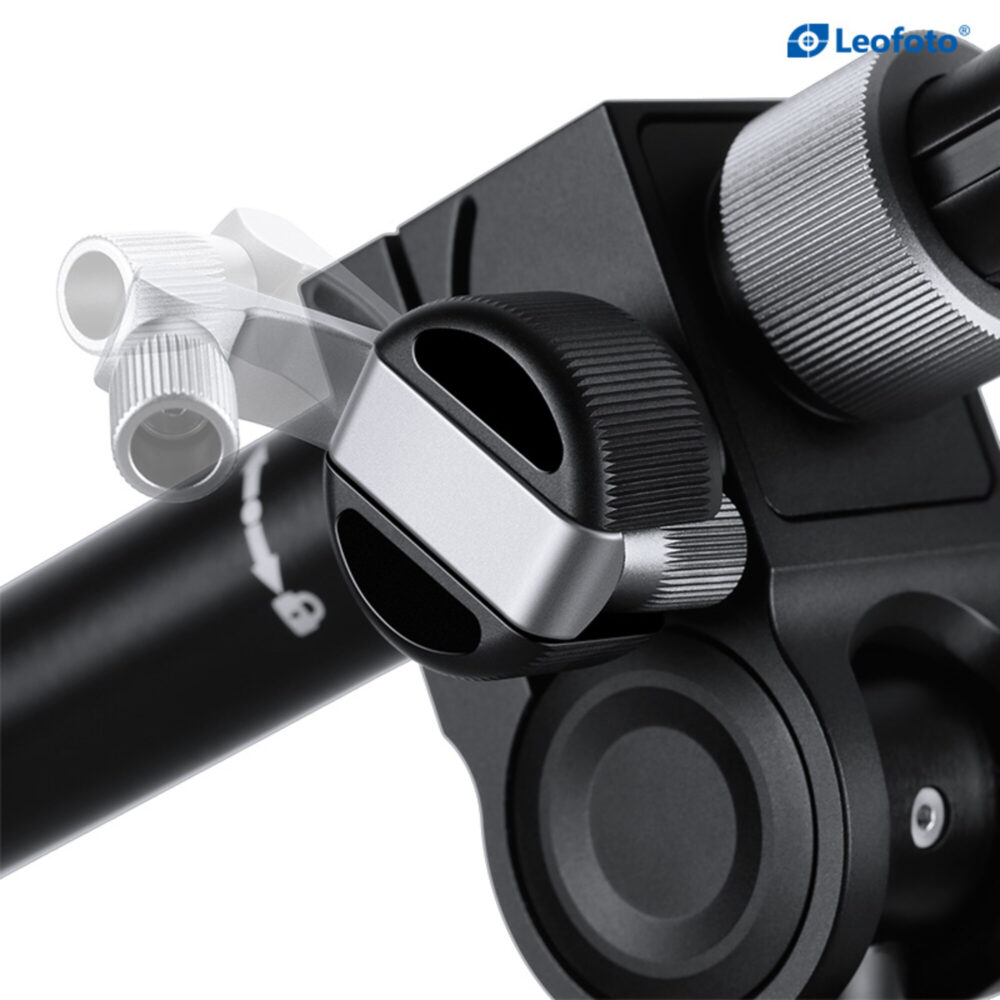 Leofoto GC-282AL frictieknop close-up met niveauring en gripvlak