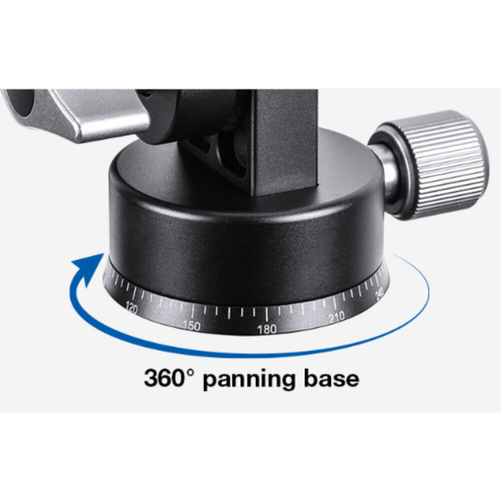 Leofoto HC-32 draaivoet 360° met vergrendelknop en aluminium basis