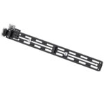 Leofoto VR-400 Lensvoet 400mm Arca-Swiss-rail zonder steunen op witte achtergrond.
