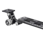 Leofoto-Lens-camera-support-VR-250-1 Leofoto VR-Serie zijaanzicht met verstelbare hoogteplaat en Arca-Rail cameraondersteuning