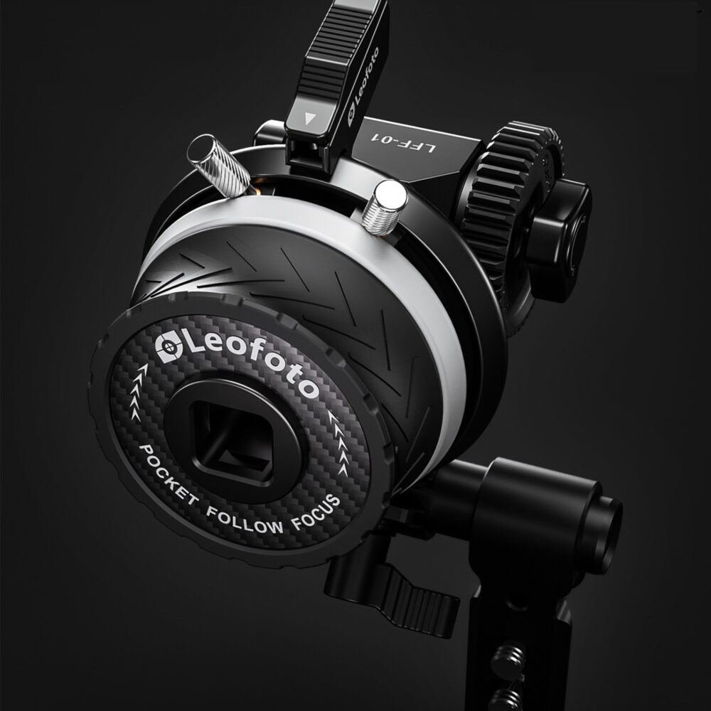 Leofoto LFF-01 Camera Cage close-up van markeerbare ring en tandwielmechanisme