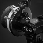 Leofoto LFF-01 Camera Cage detailopname van gripring en aluminium onderdelen