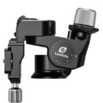 Leofoto GW-01 Statief-gearhead detailopname van schaalverdeling en markeringen voor nauwkeurige hoekinstelling.