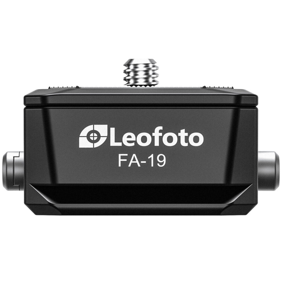 Leofoto FA-19 Snelsluiting zijaanzicht met Leofoto-logo en FA-19 aanduiding