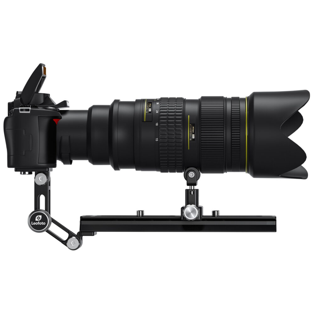 Leofoto VR-220 Lensvoet onder lange telelens met dubbele ondersteuning op statief