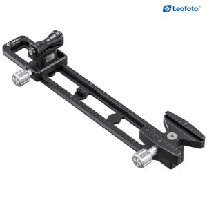 Leofoto VR-150LS Lensvoet bovenaanzicht met montagegleuven en aluminium rail