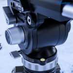 Leofoto BV-20 Videokop close-up op draaiknop en structuur, bevestigd op fluidbasis