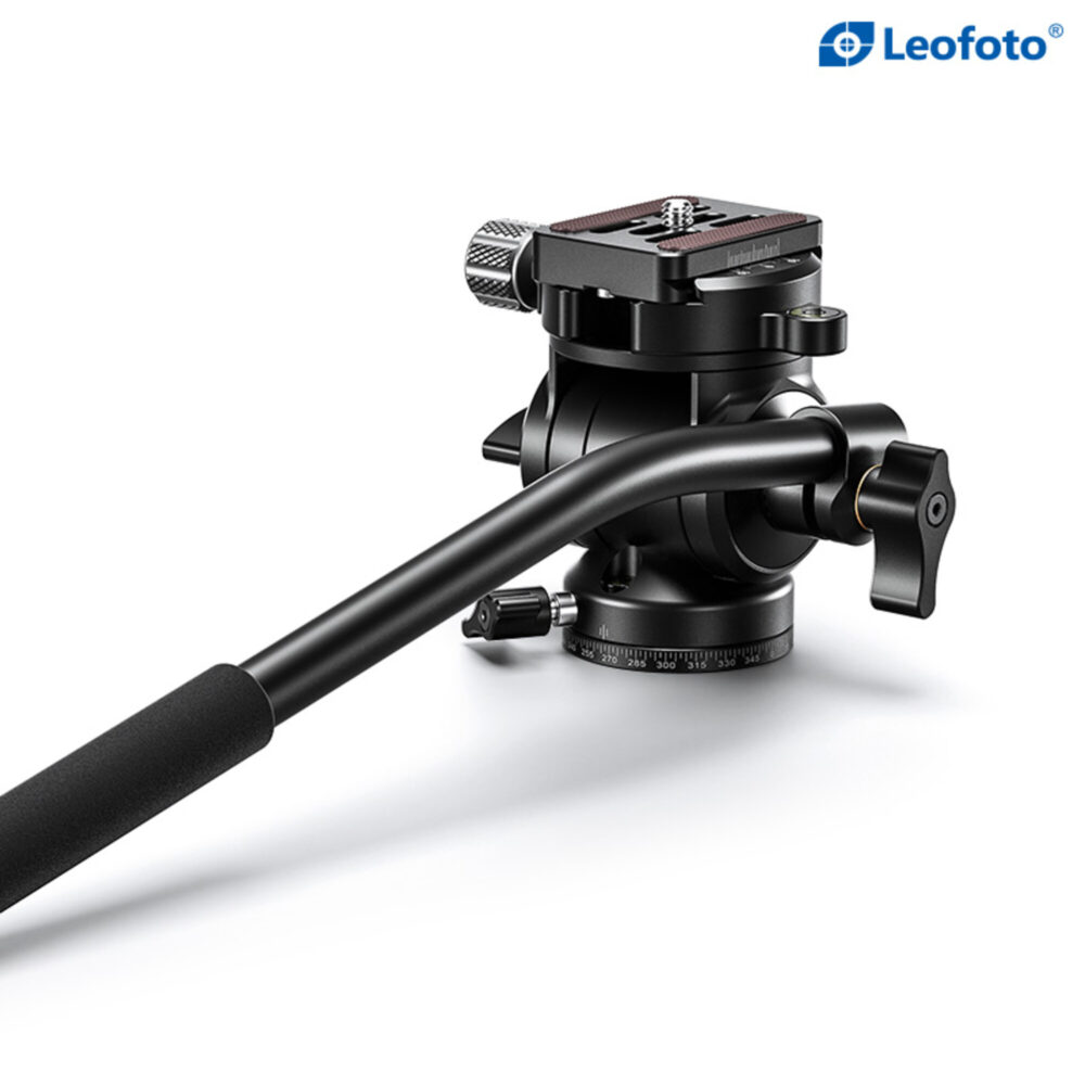 Leofoto BV-1 Videokop compact model op witte achtergrond zonder accessoires