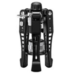 Leofoto-Tripod-pad-VD-04-4 Leofoto VD-04 Statiefvoet achteraanzicht met dicht tegen elkaar gevouwen poten rond de centrale kogelbasis.