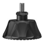 Leofoto SC-70 Statiefvoet zijaanzicht van de brede rubberen voet met metalen schroefdraad en ergonomische facetten voor extra grip.