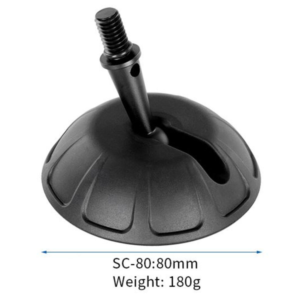Leofoto SC-80 Statiefvoet enkele rubberen tellerpoot met 3/8"-schroef en aanduiding van 80mm diameter en 180g gewicht.