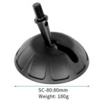 Leofoto SC-80 Statiefvoet enkele rubberen tellerpoot met 3/8"-schroef en aanduiding van 80mm diameter en 180g gewicht.