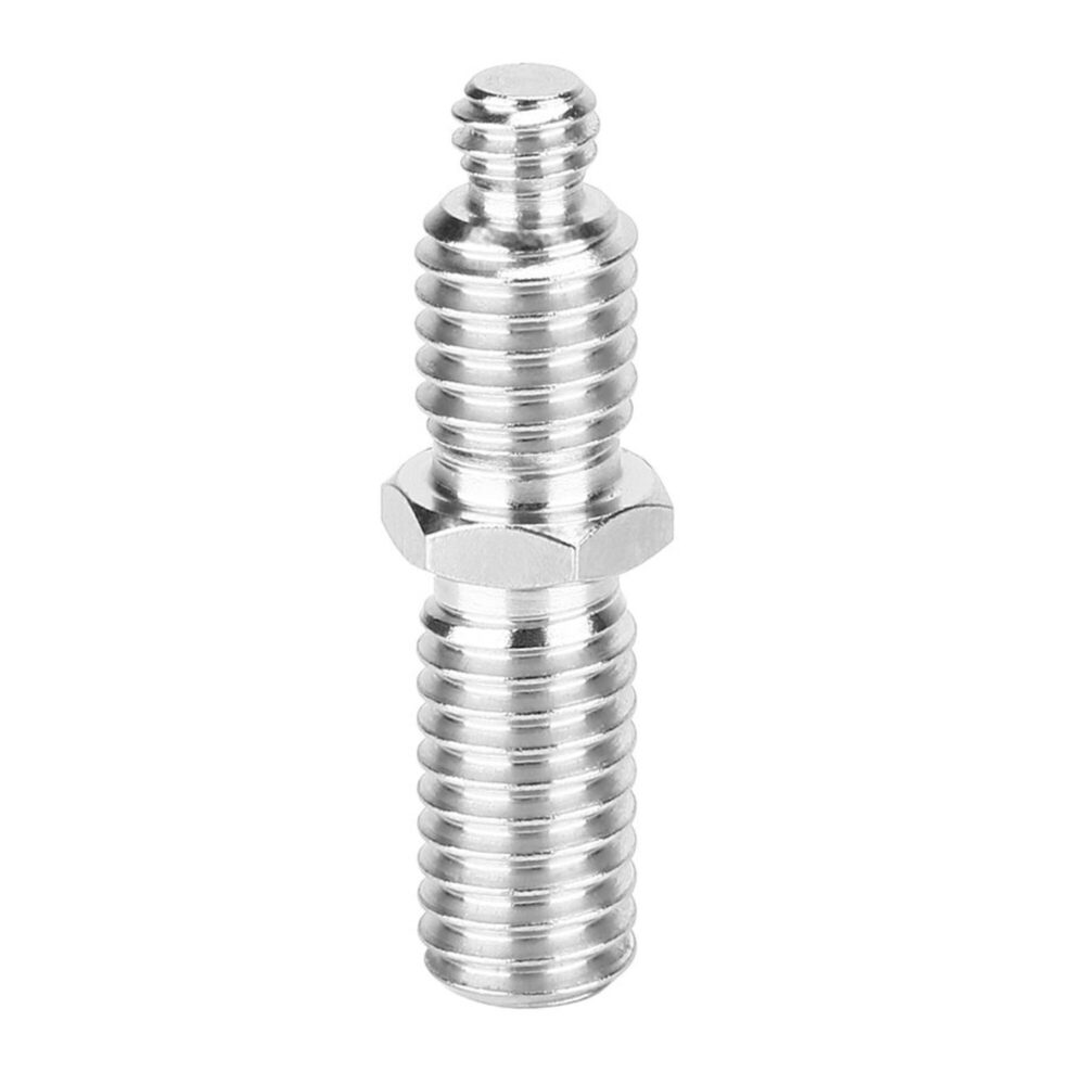 Leofoto HX-25 Uitbreidadapter dubbele metalen schroefpen met zeskantmoer voor bevestiging van de middenkolom aan de adapter.