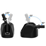 Leofoto SC-60 Statiefvoet close-up van bevestiging van SC-60 voet aan een carbon statiefpoot.