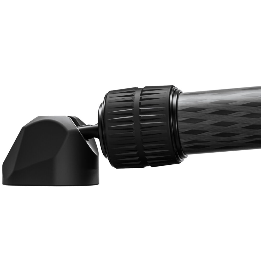 Leofoto SC-60 Statiefvoet Leofoto statief met camera gemonteerd, ondersteund door drie SC-60 voeten in lage werkhoogte.