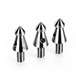 Leofoto TF-01 statiefvoet titanium spikes drie rechtopstaande spikes voor gebruik onder Leofoto statiefpoten.