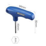 Leofoto TB4-45 inbussleutel productafbeelding met afmetingen 94mm breed, 85mm hoog en 45mm sleuteldiepte.