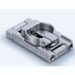 Leofoto PC-60 smartphonehouder bovenaanzicht van platliggende houder met geïntegreerde ronde vinger- en tafelsupportring.