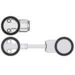 Leofoto PM-05 smartphonehouder mistig grijs schemaweergave met beide magnetische uiteinden en tussenarm.