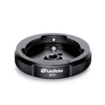 Leofoto QS-70 snelwisselsysteem close-up van lege QS-70 grondplaat met vergrendelgroeven en Leofoto-logo.