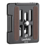 Leofoto RH-0 statief-panoramakop losse NP-50 snelwisselplaat met rubberen antislipstroken en sleuven voor 1/4-inch schroef.