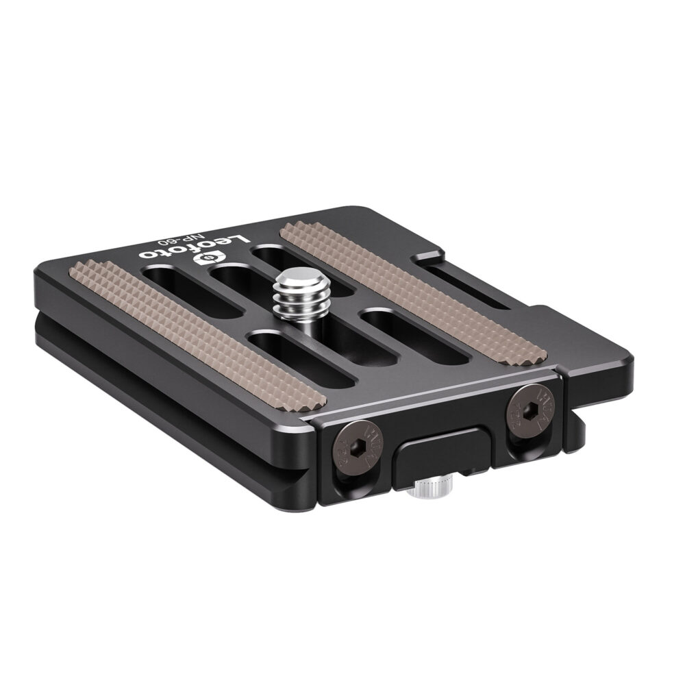 Leofoto PR-60 statief-panoramakop losse Arca-Swiss snelwisselplaat met rubberen antislipstroken en 1/4-inch schroef.