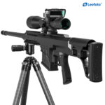 Leofoto MBH-35 statiefkogelkop standalone vooraanzicht met vierkante Arca-Swiss snelkoppeling bovenop.