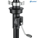 Leofoto middenzuil met slinger GC-404C close-up van middensectie met vergrendelkraag en slingerhuis.