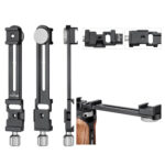 Leofoto VC‑1 handgreep metalen MOJO‑frame met lange rail, klem en meerdere montagepunten voor accessoires.