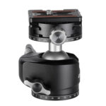 Leofoto LH-30R statiefkogelkop zijaanzicht met compacte kogelbehuizing en horizontale panoramaring.