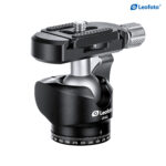 Leofoto-Tripod-ball-head-LH-22-PU-25-1 Leofoto LH-22 + PU-25 statiefkogelkop zijaanzicht met grote ergonomische vergrendelknop en compacte 22mm kogel.