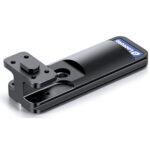 Leofoto NF-02 Objectiefvoet perspectiefaanzicht van lange slanke lensvoet met geïntegreerd zwaluwstaartprofiel en montageplaat voor Nikon teleobjectieven.