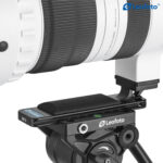 Leofoto-Lens-foot-SGF-03-for-Sigma-300-600mm-f-4-DG-OS-Sport-7 Leofoto SGF-03 objectiefvoet gemonteerd op statiefkop onder Sigma 300–600mm f/4 DG OS Sport voor stabiele tele-opstelling.