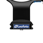 Leofoto FFC-01 Objectiefvoet onderkant close-up met Leofoto-logo en rubberen handsteun voor veilige bediening.
