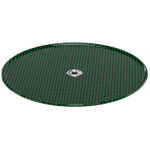 Leofoto LCH-0 Montageplaat groen rond carbon opnameteller bovenaanzicht met centraal 3/8-inch schroefgat.