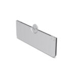 Leofoto LCH-1 houder zijaanzicht van ingeklapte witte aluminium laptoptray met centraal 1/4-inch schroefgat.