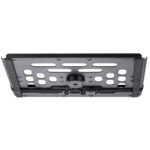 Leofoto LCH-2S laptophouder onderaanzicht van laptopplatform met centrale Arca-Swiss adapter en 3/8-inch schroefdraad.