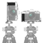 Leofoto LPO-OM-3 L-Beugel demonstratie met OM-System OM-3 op statief in liggende en staande camerastand.
