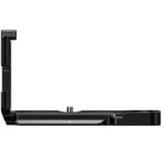 Leofoto LPN-Z50II L-bevestiging recht zijprofiel met opstaande L-arm en uitsparing voor cameragrip.